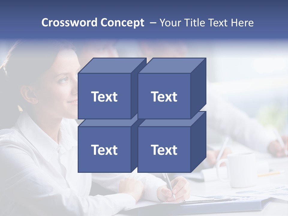 Businesspeople Session Listening PowerPoint Template