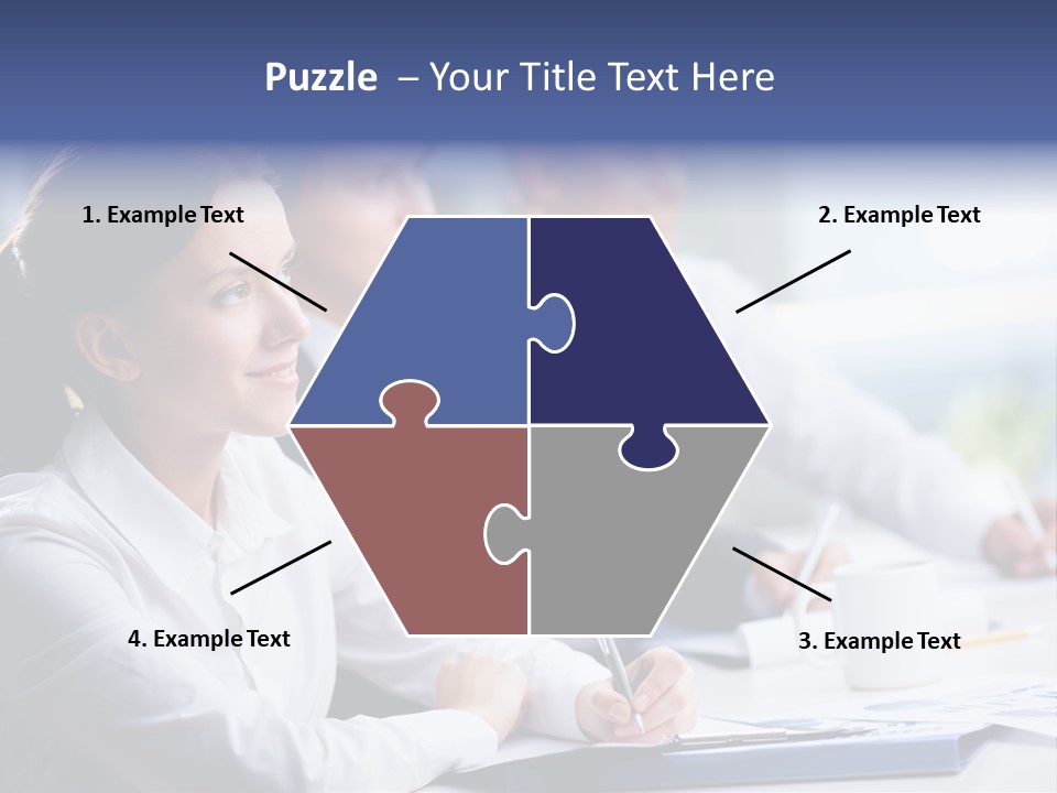 Businesspeople Session Listening PowerPoint Template