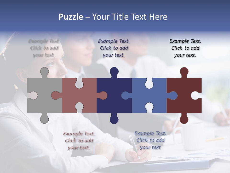 Businesspeople Session Listening PowerPoint Template