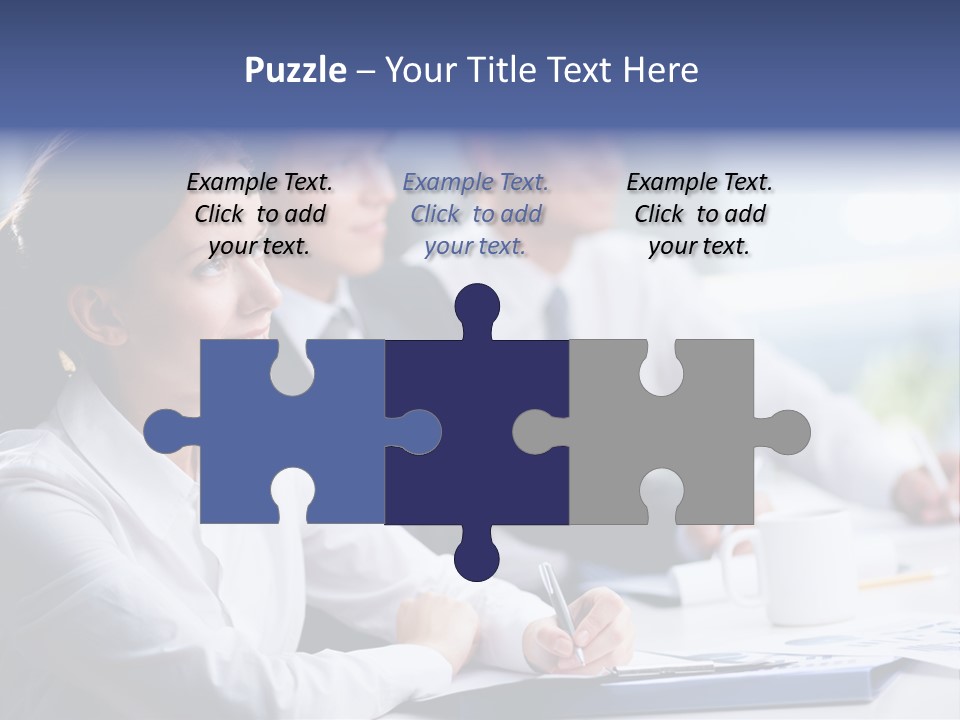 Businesspeople Session Listening PowerPoint Template