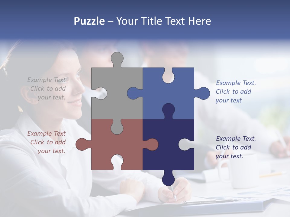 Businesspeople Session Listening PowerPoint Template