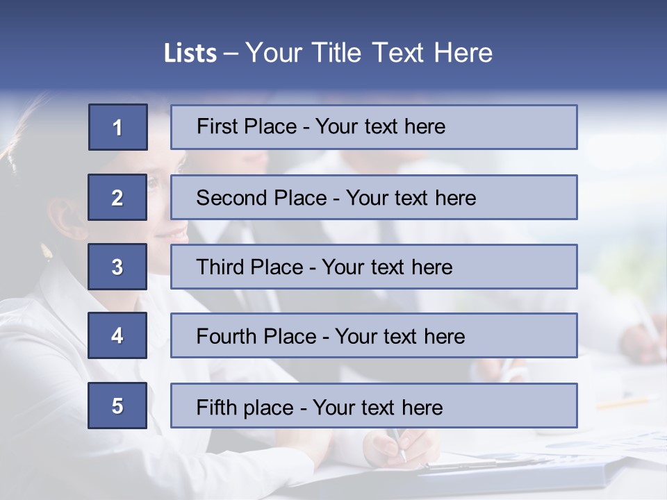Businesspeople Session Listening PowerPoint Template