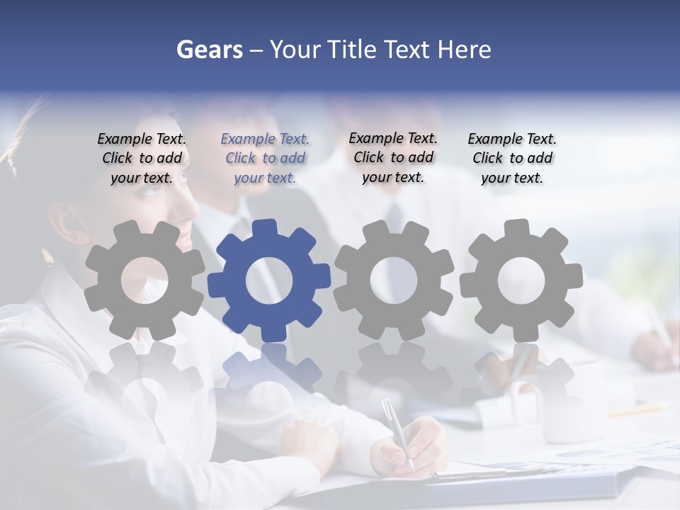 Businesspeople Session Listening PowerPoint Template