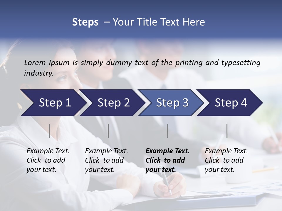 Businesspeople Session Listening PowerPoint Template