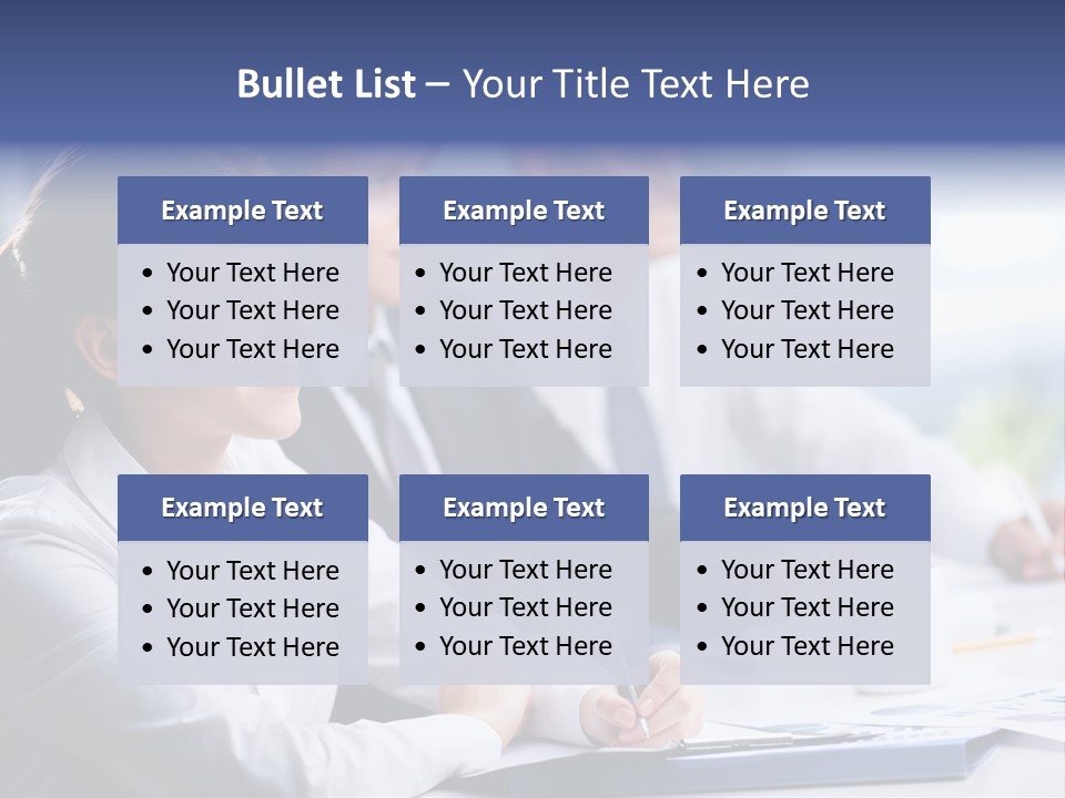 Businesspeople Session Listening PowerPoint Template