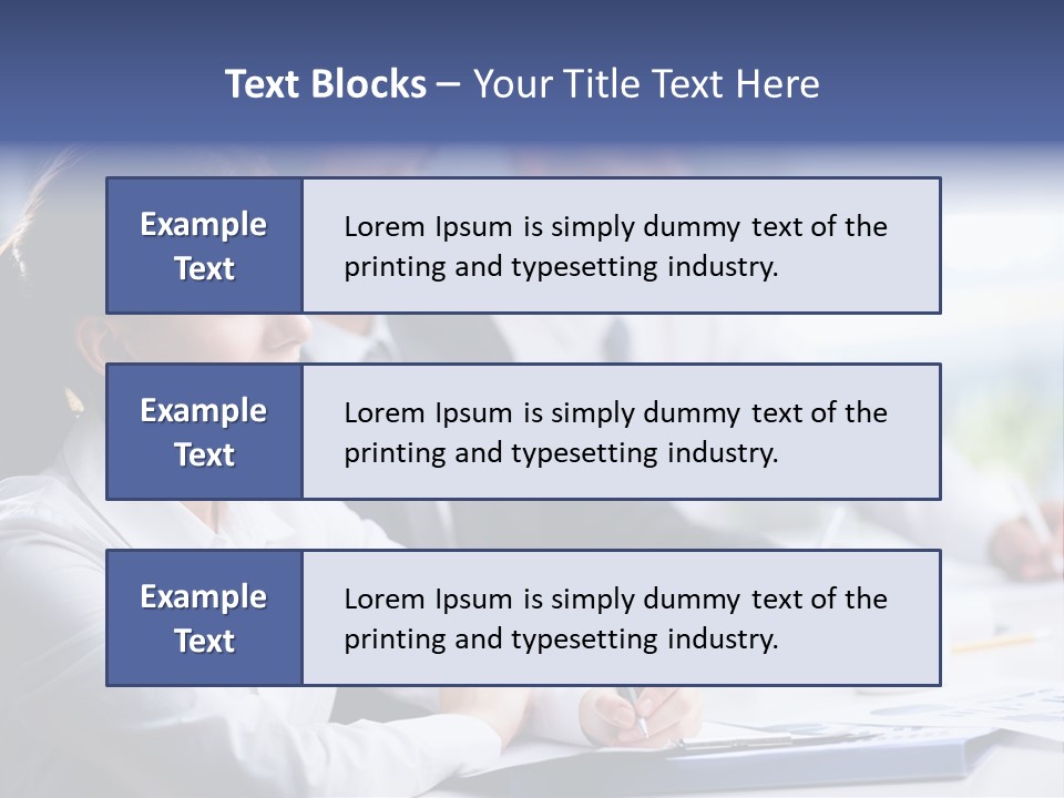 Businesspeople Session Listening PowerPoint Template