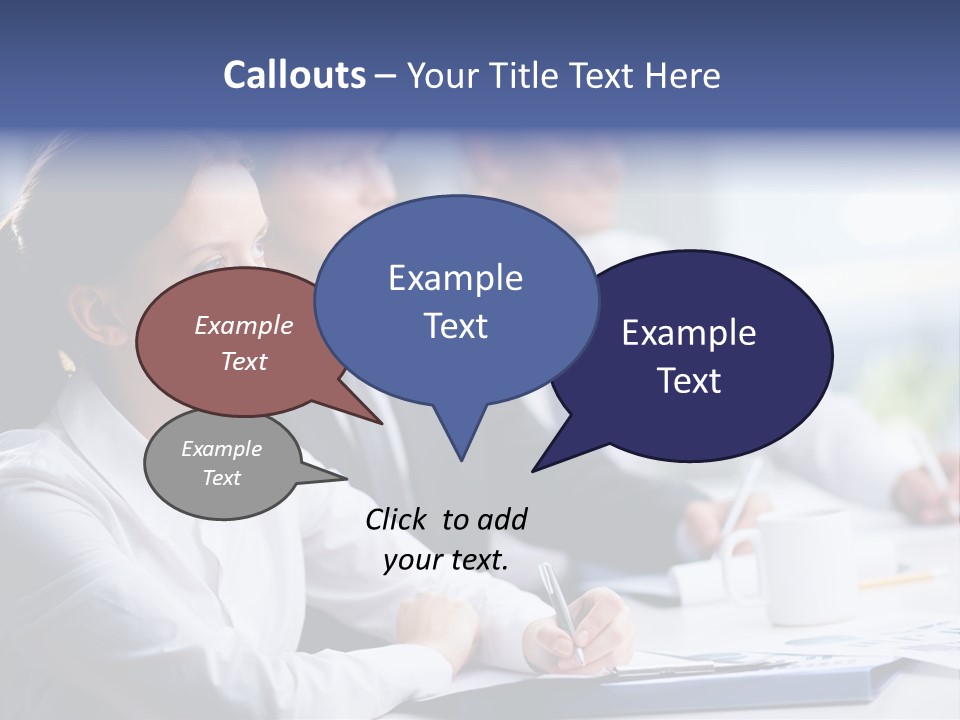 Businesspeople Session Listening PowerPoint Template