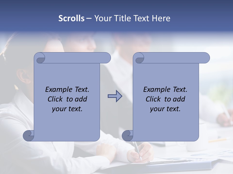 Businesspeople Session Listening PowerPoint Template