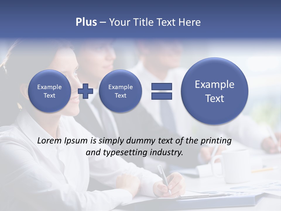 Businesspeople Session Listening PowerPoint Template