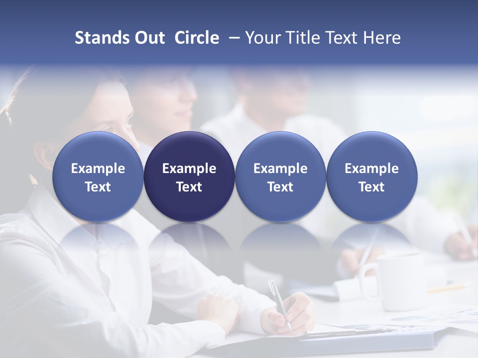 Businesspeople Session Listening PowerPoint Template