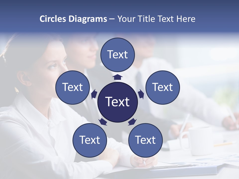 Businesspeople Session Listening PowerPoint Template