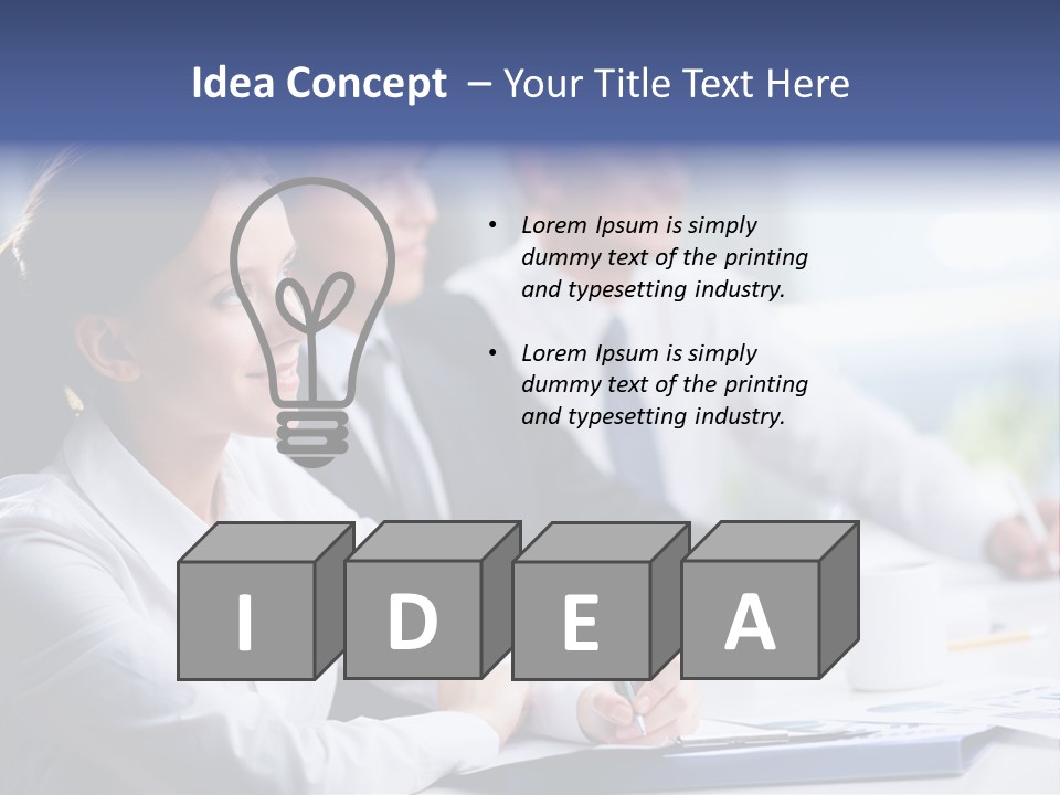 Businesspeople Session Listening PowerPoint Template