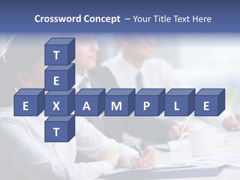 Businesspeople Session Listening PowerPoint Template