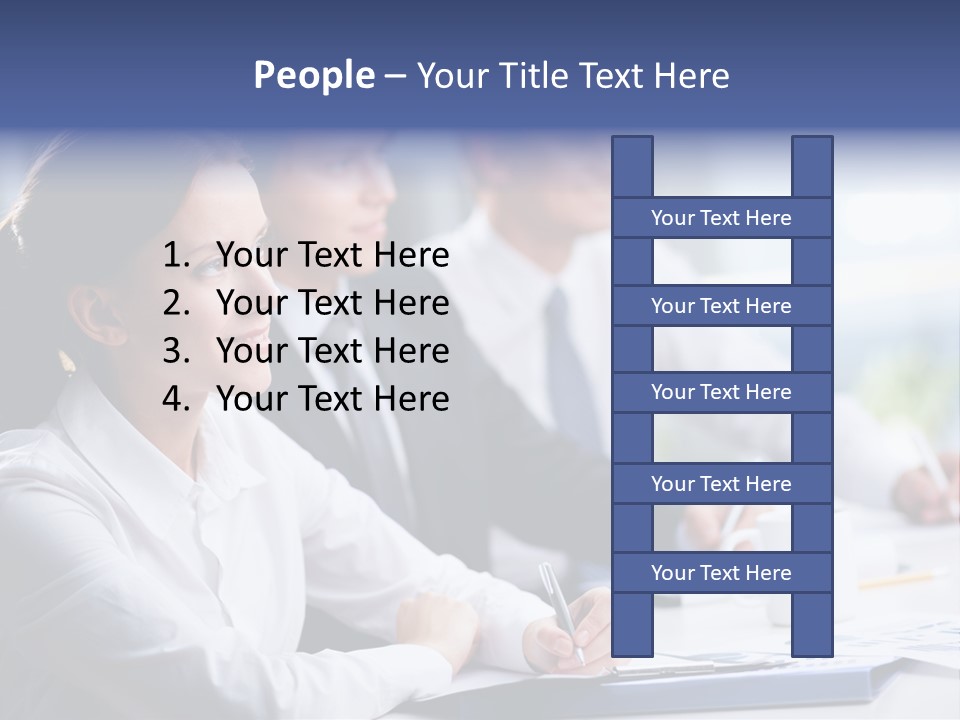 Businesspeople Session Listening PowerPoint Template