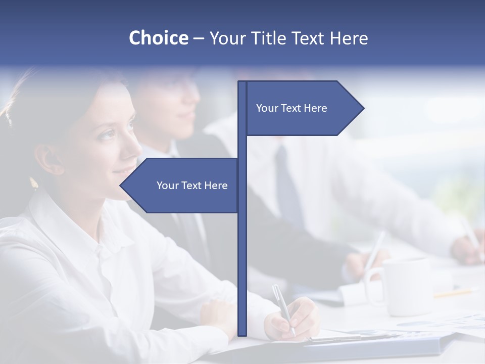 Businesspeople Session Listening PowerPoint Template