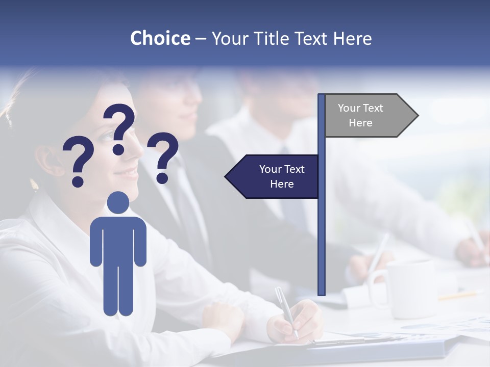 Businesspeople Session Listening PowerPoint Template