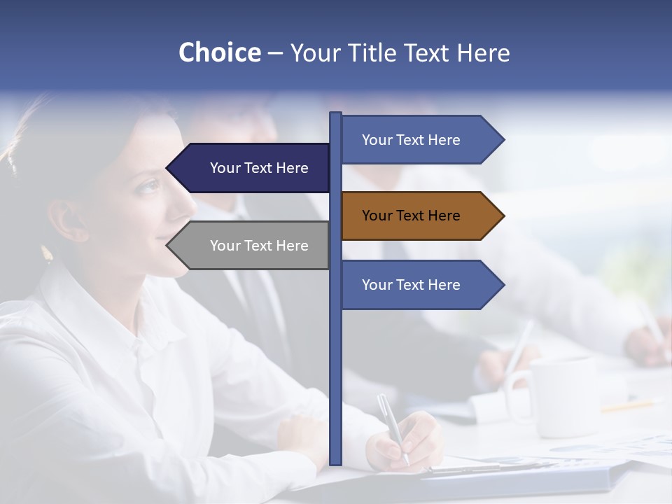Businesspeople Session Listening PowerPoint Template