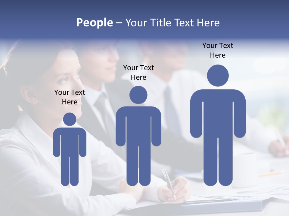 Businesspeople Session Listening PowerPoint Template