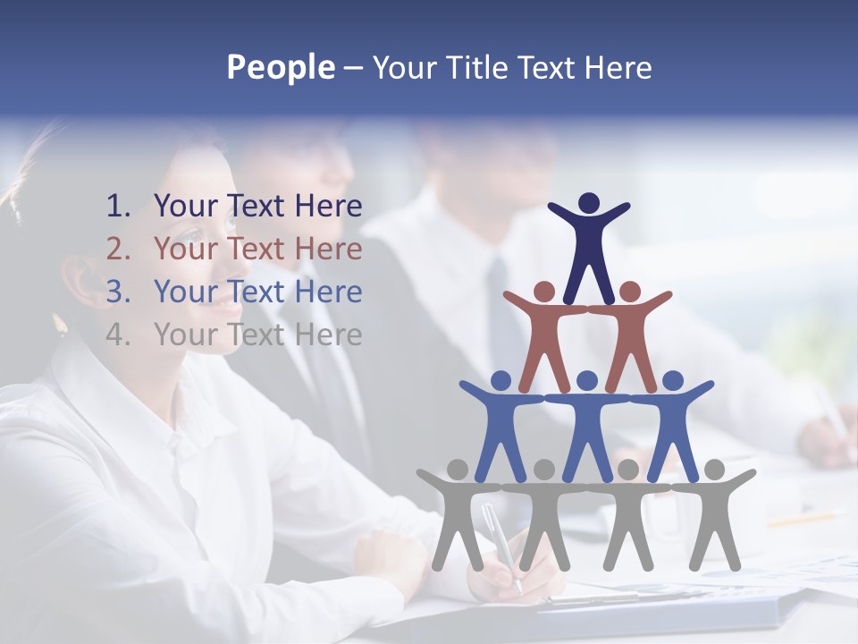 Businesspeople Session Listening PowerPoint Template