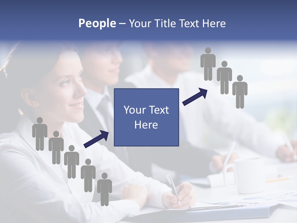 Businesspeople Session Listening PowerPoint Template