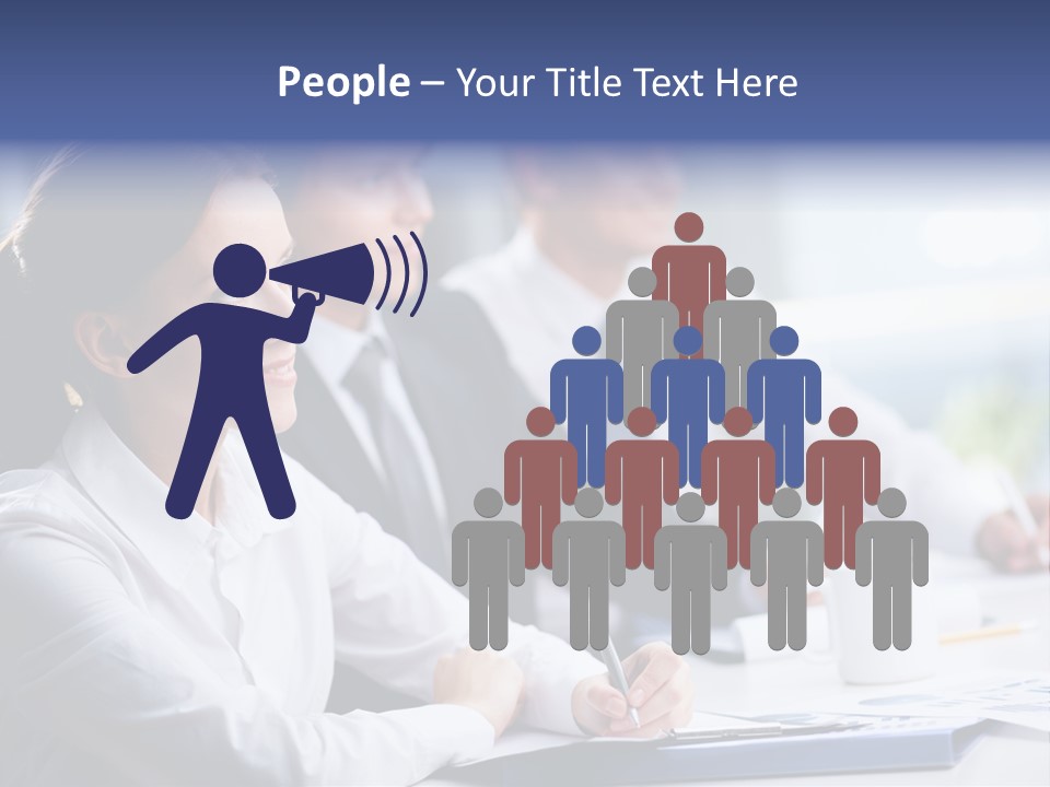 Businesspeople Session Listening PowerPoint Template