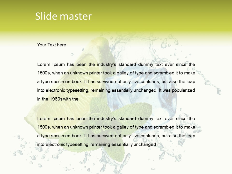 Liquor Food Ice PowerPoint Template