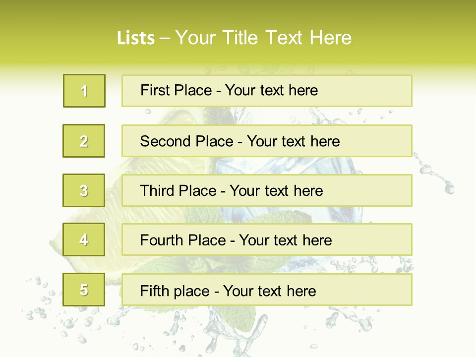 Liquor Food Ice PowerPoint Template