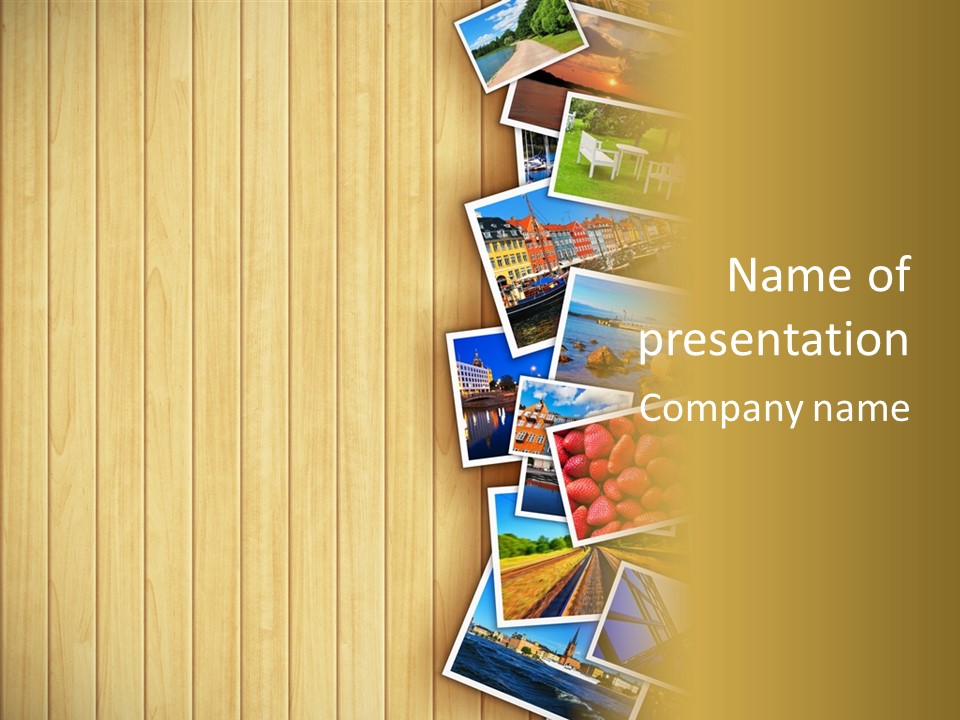 Photography Collage Lumber PowerPoint Template