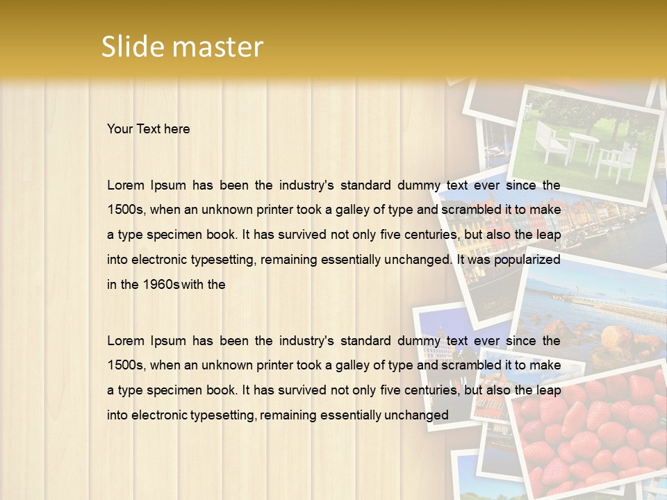 Photography Collage Lumber PowerPoint Template