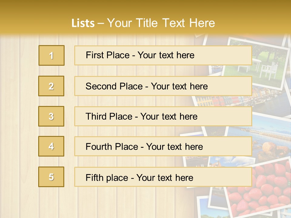 Photography Collage Lumber PowerPoint Template