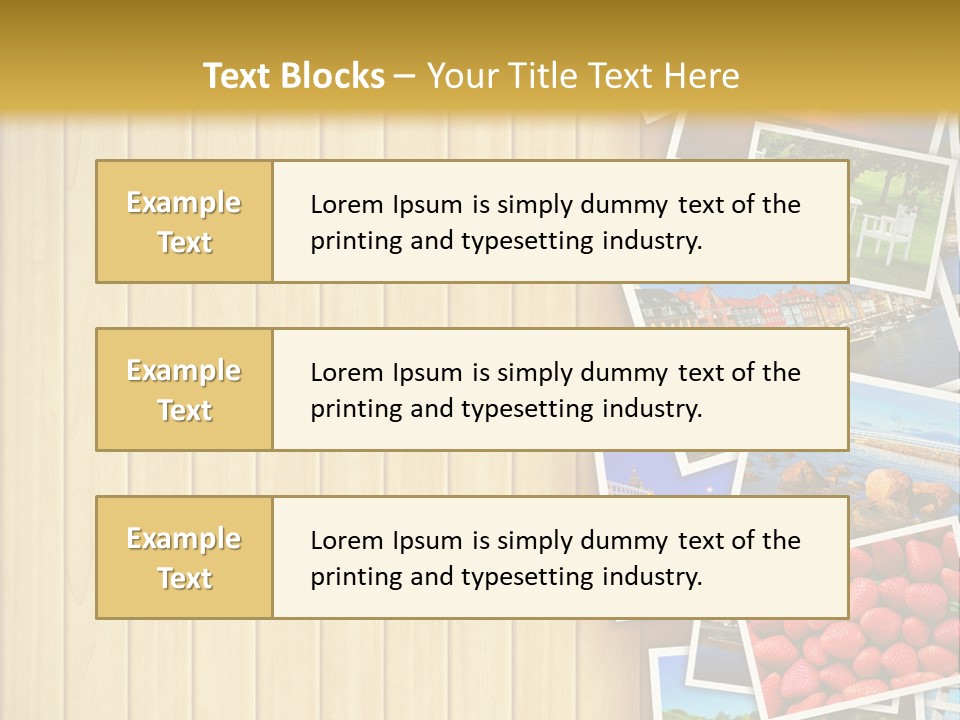 Photography Collage Lumber PowerPoint Template