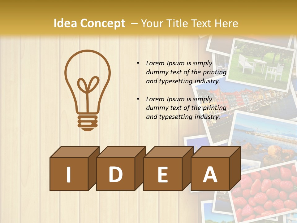Photography Collage Lumber PowerPoint Template