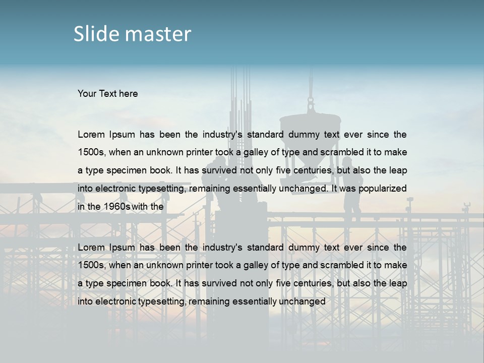 Housing Hardhat Structure PowerPoint Template