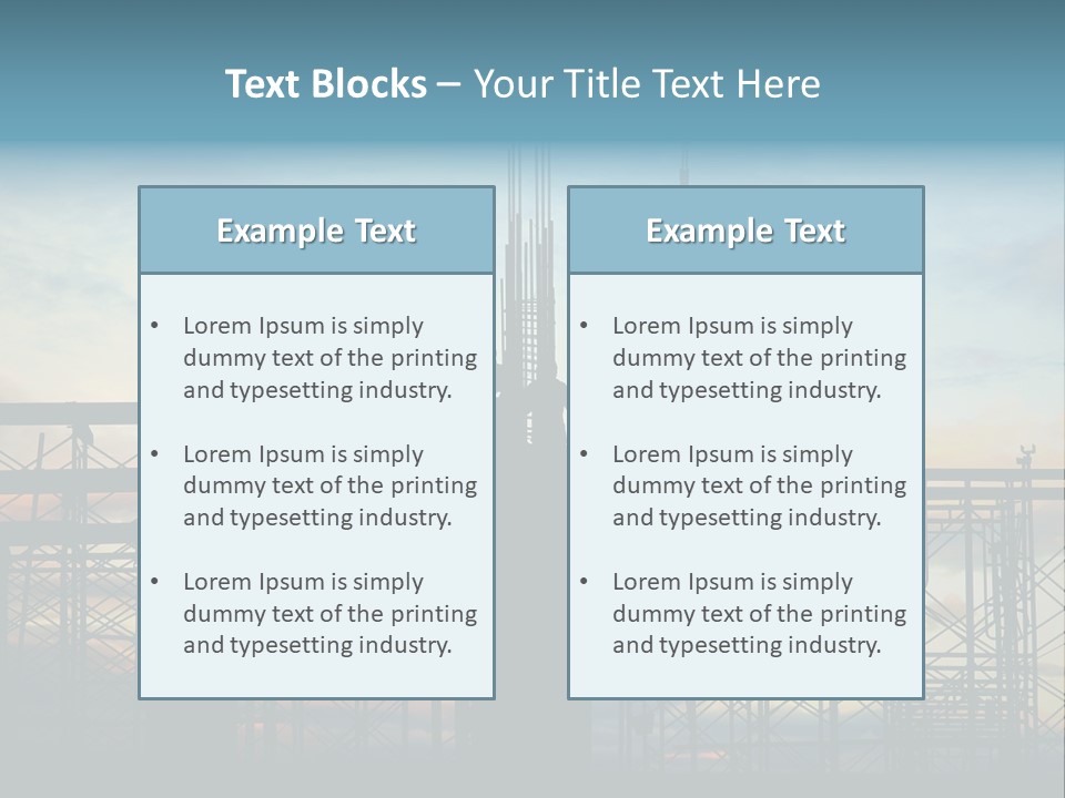 Housing Hardhat Structure PowerPoint Template