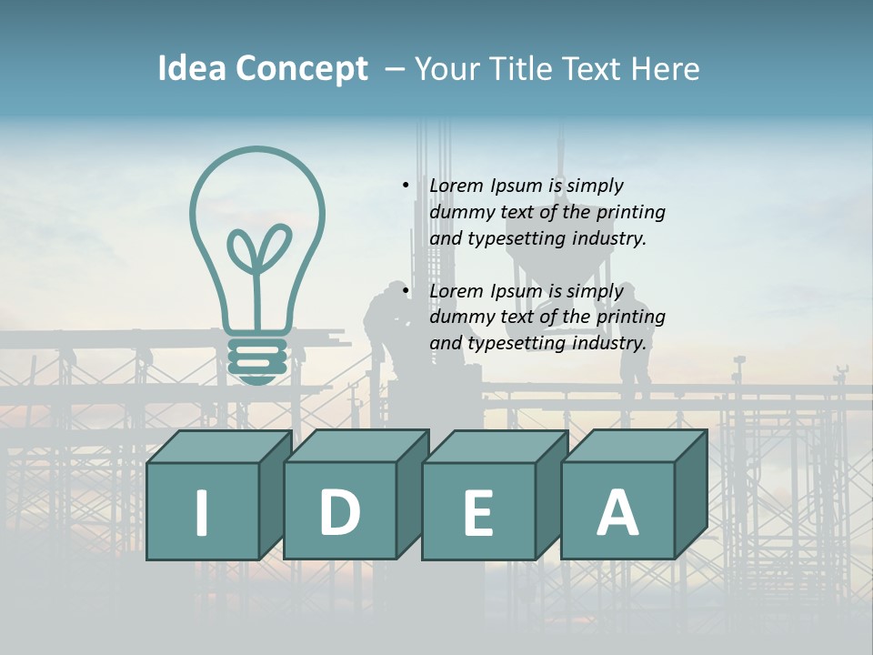 Housing Hardhat Structure PowerPoint Template