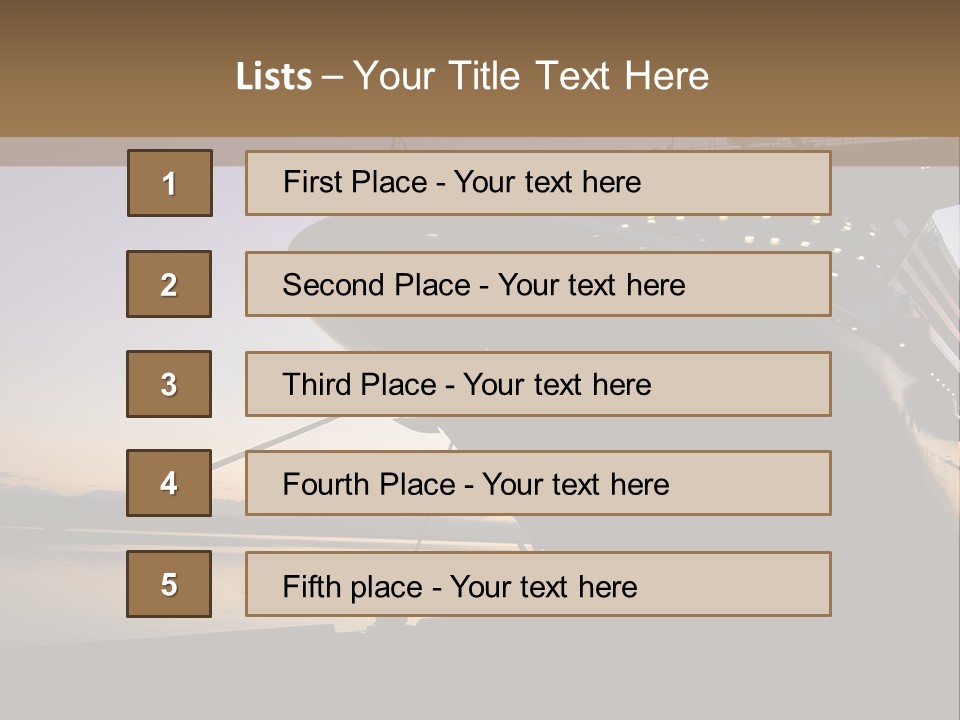 Relaxation Sunset Island PowerPoint Template