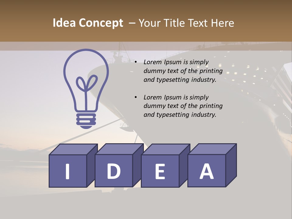 Relaxation Sunset Island PowerPoint Template