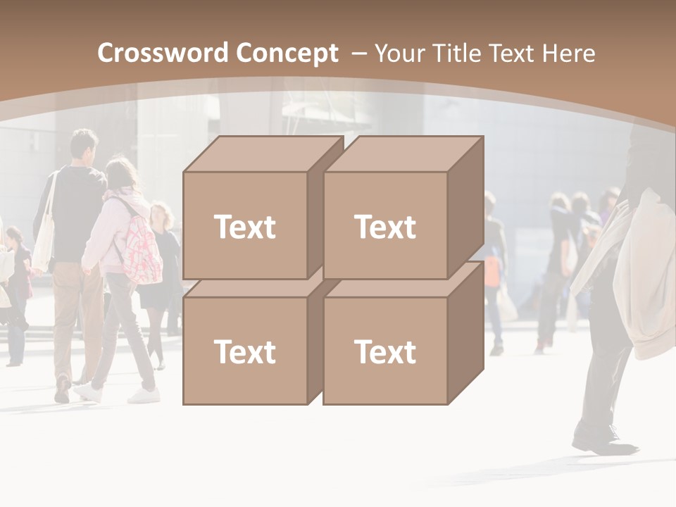 Stepping Men City PowerPoint Template