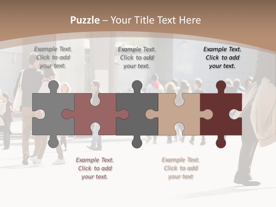 Stepping Men City PowerPoint Template