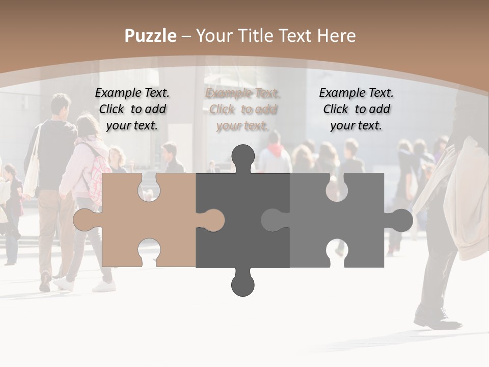 Stepping Men City PowerPoint Template