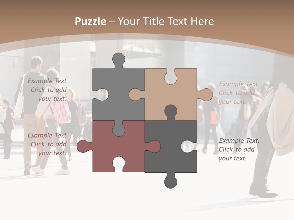 Stepping Men City PowerPoint Template