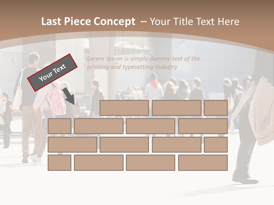 Stepping Men City PowerPoint Template