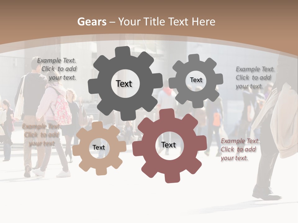 Stepping Men City PowerPoint Template