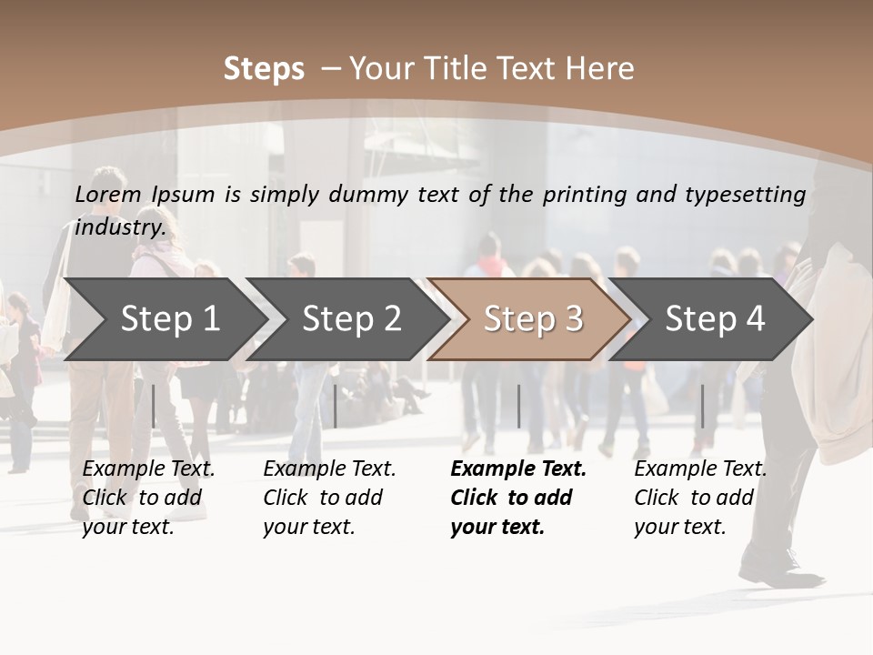 Stepping Men City PowerPoint Template