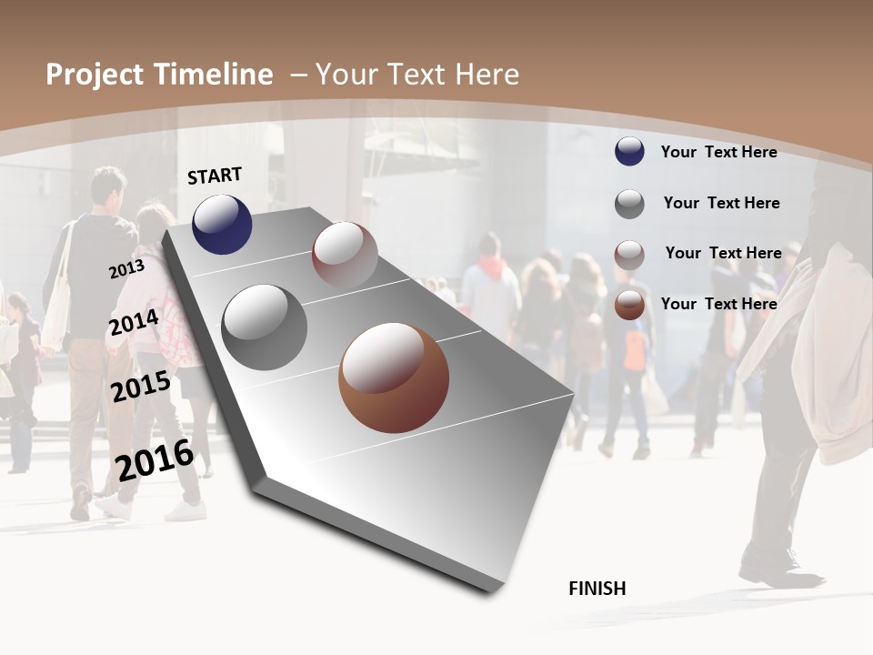 Stepping Men City PowerPoint Template