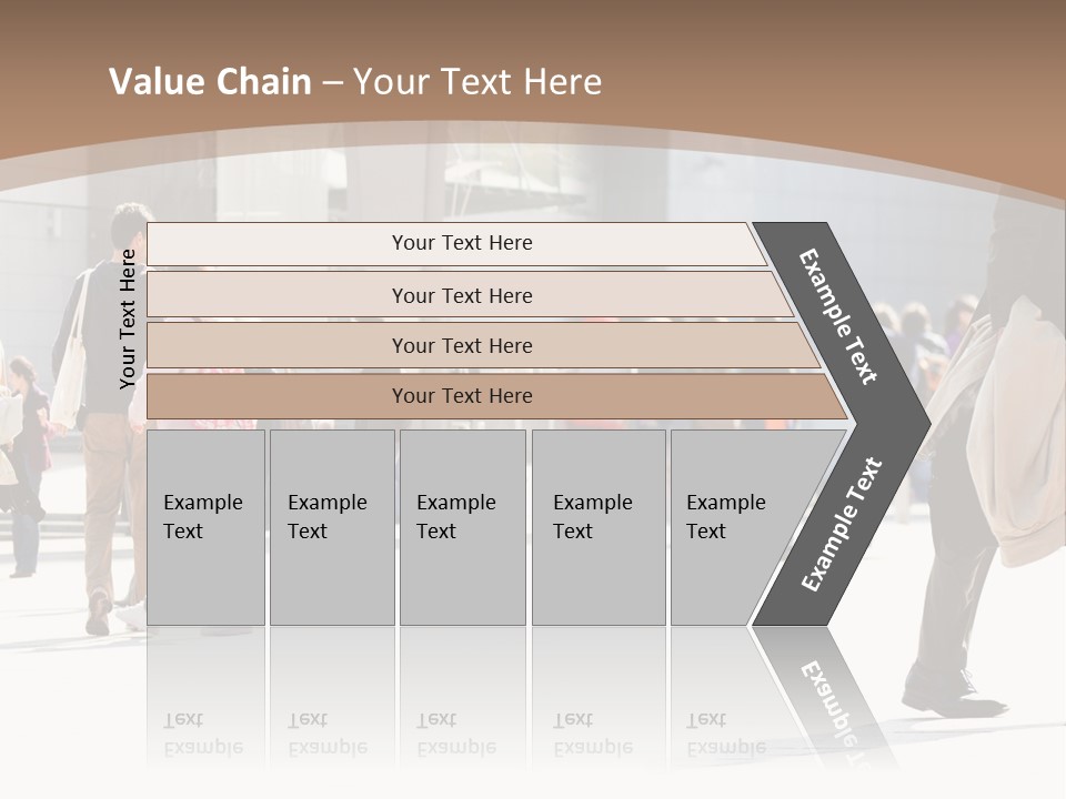 Stepping Men City PowerPoint Template