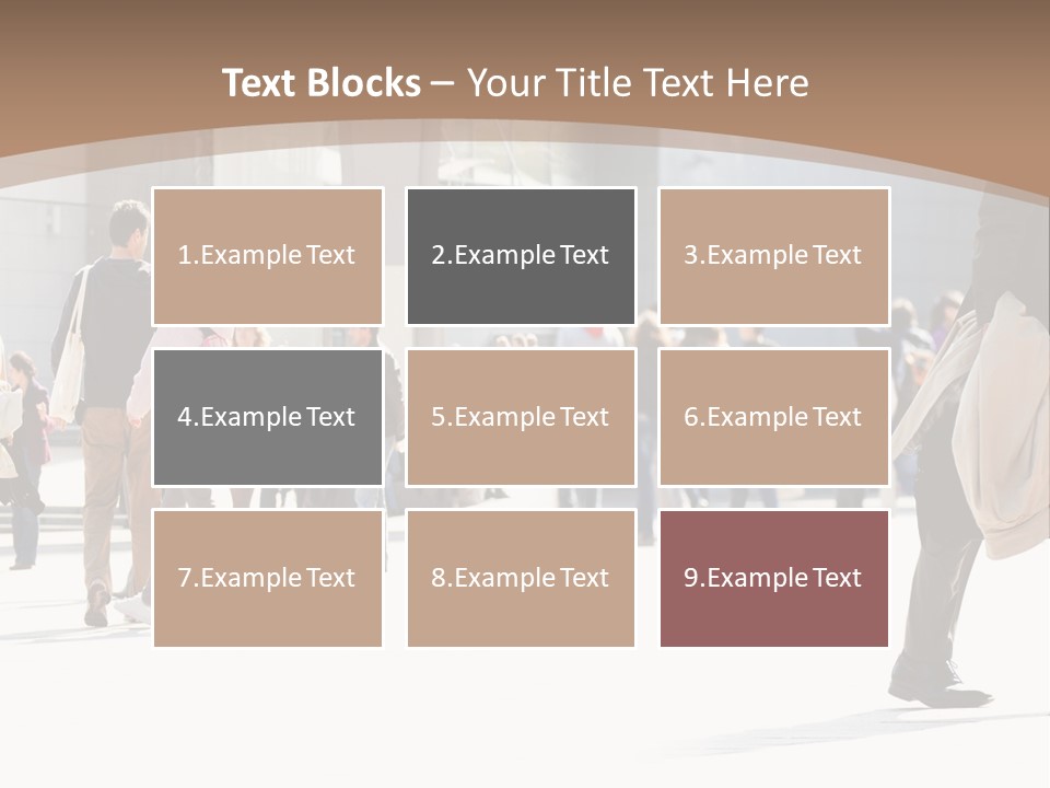 Stepping Men City PowerPoint Template