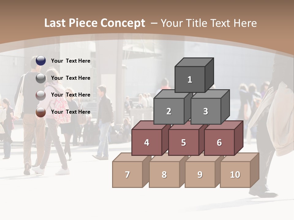 Stepping Men City PowerPoint Template