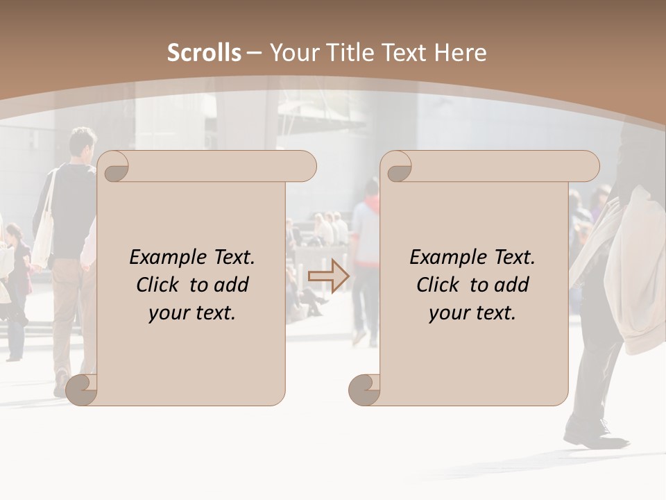 Stepping Men City PowerPoint Template