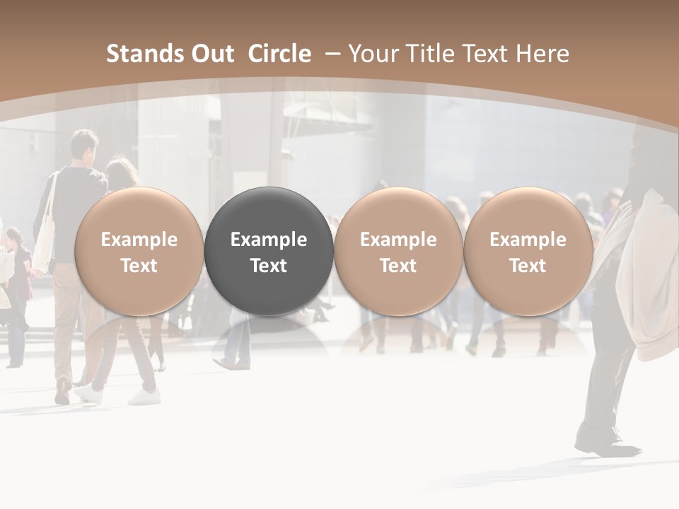 Stepping Men City PowerPoint Template